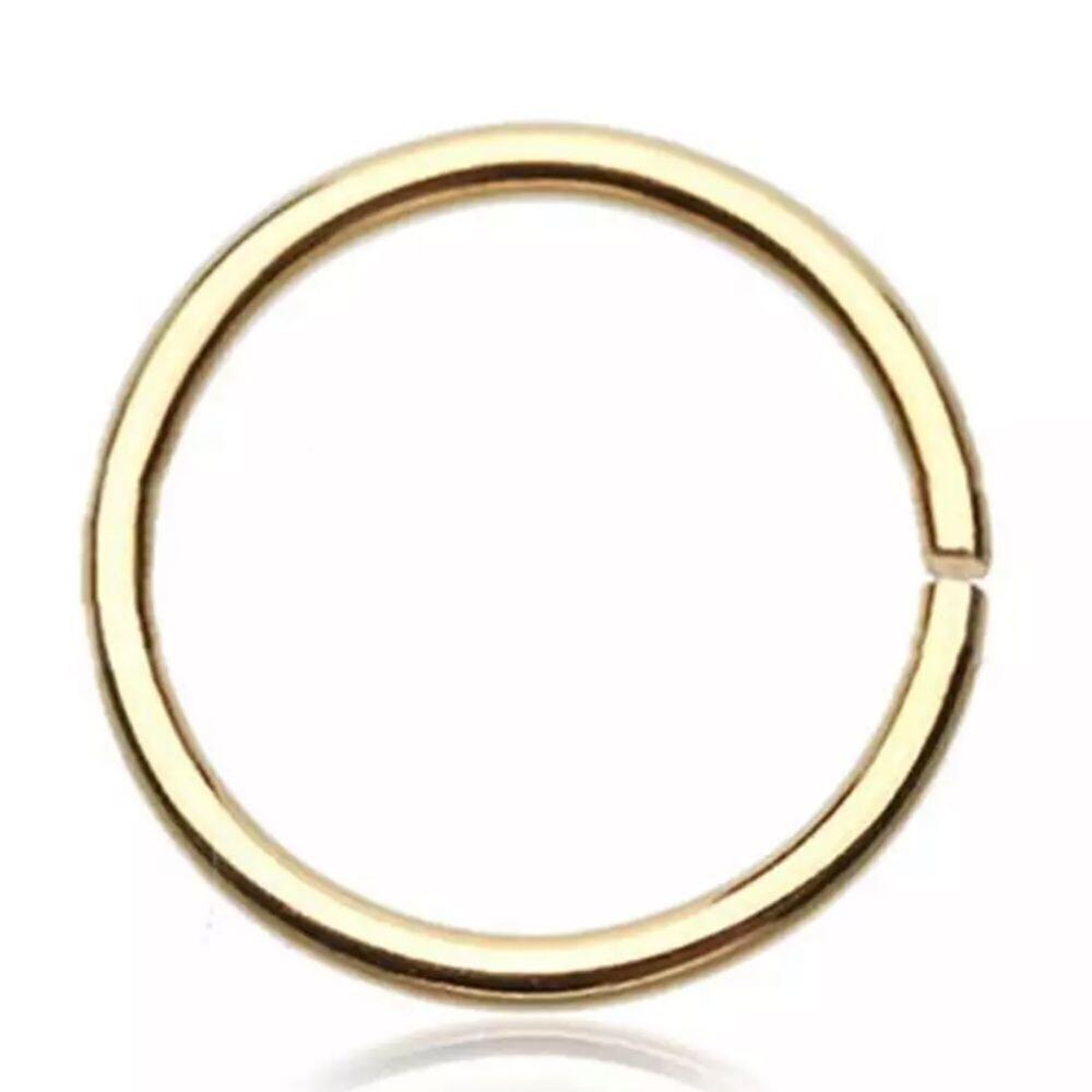 Gold Stainless Steel 8mm Segment Ring Minimalist Hoop